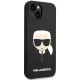 Karl Lagerfeld Silicone Karl\'s Head MagSafe dėklas iPhone 14/15 Plus, juodas