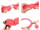 Reguliuojamas hula hoop lankas su svoriu ir masažo elementais, rožinis