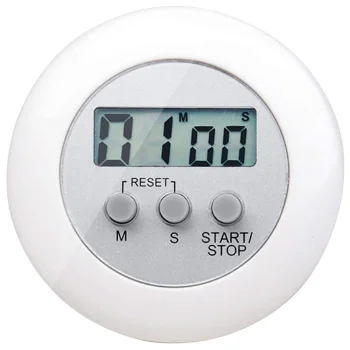 Elektroninis virtuvinis laikmatis su LCD ekranu ir magnetu, baltas