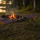 Sulankstoma turistinė žvejybos kėdė-taburetė su krepšiu, juoda