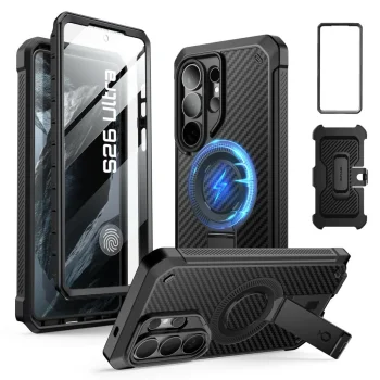 Supcase Unicorn Beetle Pro Mag MagSafe dėklas Samsung Galaxy S26 Ultra, juodas