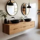 ModernHome apvalus LED vonios veidrodis, 80 cm, su Anti-Fog funkcija