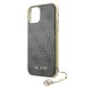Guess dėklas iPhone 11 / XR telefonui 4G Charms Collection, pilkas