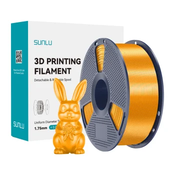 Sunlu PLA+ Silk 3D spausdintuvo plastikas, žalvario spalva