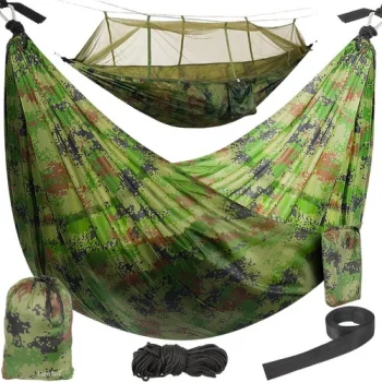 Gardlov Santiago Army Tourist Hammock with Mosquito Net 260x140cm Camouflage