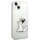 Karl Lagerfeld Choupette Fun dėklas iPhone 14 Plus telefonui, skaidrus