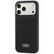 Audi dėklas Synthetic Leather Case MagSafe telefonams iPhone 18 Pro Max / 17 Pro Max, juodas