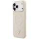 Guess Triangle Logo MagSafe Phone Case Cover iPhone 17 Pro - Beige