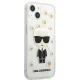 Karl Lagerfeld Flower Ikonik Karl dėklas Apple iPhone 13 mini, skaidrus