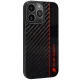 Audi Carbon Fiber Stripe dėklas, skirtas iPhone 13 / 13 Pro, juodas