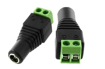 DC maitinimo lizdo jungtys 2.1 x 5.5 mm su sraigtiniais gnybtais, 10 vnt.