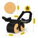 Dvigubas pilvo preso ratukas 4FIZJO AB Wheel Ultra, Black/Orange