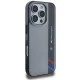 BMW Motosport IML Vertical Stripe dėklas iPhone 16 Pro Max, pilkas