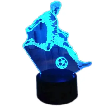 3D LED naktinė lemputė „Futbolininkas“ RGB