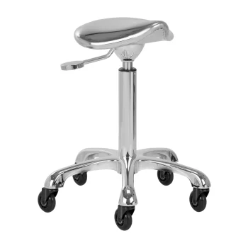 Gabbiano Fine Silver Roll Speed Hairdresser Stool
