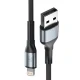 3mk Hyper Cable N-SERIES USB-A į Lightning laidas 1m 12W, juodas