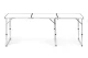 Sulankstomas kempingo stalas Multigarden, baltas, 180x60 cm
