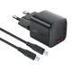 Sieninis įkroviklis Acefast A118 GaN 30W USB-C su USB-C laidu 1.2 m, juodas