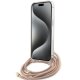 Dėklas Guess iPhone 15 Pro, su virvele, rožinis
