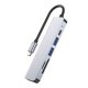 Tech-Protect V4 6-in-1 USB-C Hub (HDMI, USB-A, SD/TF) - Gray