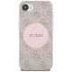 Guess 4G Circle Classic Logo MagSafe dėklas, skirtas iPhone 16e, rožinis