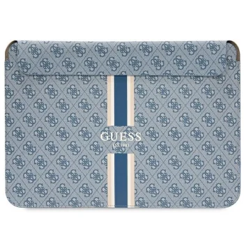 Guess 4G Printed Stripes dėklas nešiojamam kompiuteriui iki 16", mėlynas