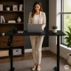 Elektrinis reguliuojamo aukščio stalas ModernHome 120x60 cm, 72-118 cm, juodas