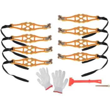 Anti-Skid Snow Tire Straps Car Wheel Chains 8pcs Set