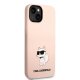 Karl Lagerfeld dėklas iPhone 14 Plus telefonui, Choupette, rožinis