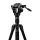 Vaizdo kamerų trikojis Fotopro S5i Pro su tepaline galvute, 70–162.5 cm, juodas