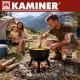 Kaminer 10L emaliuotas ketaus puodas su kojelėmis, juodas