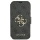 Guess 4G Big Metal Logo knygutės tipo dėklas iPhone 13 Pro Max, pilkas