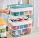 4-Tier Building Block Storage Box, Blue