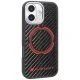 Audi RSQ Carbon Fiber Sport Red Circle MagSafe dėklas iPhone 17, juodas