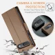 Google Pixel 9 / 9 Pro CASEME Wallet Magnetic Leather Case Cover, Brown
