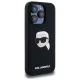 Karl Lagerfeld Silicone Karl Head Print MagSafe dėklas iPhone 15 Pro, juodas