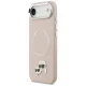 Karl Lagerfeld Karl & Choupette Pins MagSafe dėklas telefonui iPhone, rožinis