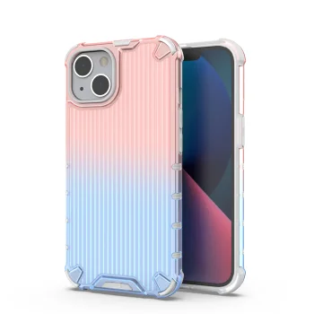 Hurtel Ombre Protect Rugged Case for iPhone 14, Pink and Blue