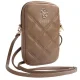 Guess Zip Quilted 4G krepšelis telefonui, rudas