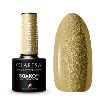 Claresa Full Glitter 3 Gel Nail Polish, 5g