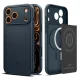 Spigen Thin Fit Mag dėklas, skirtas iPhone 17 Pro Max (Metal Slate)