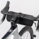 Vandeniui atsparus dviračio vairo krepšys Rockbros TL002 ROAD TO SKY 1.5L, juodas