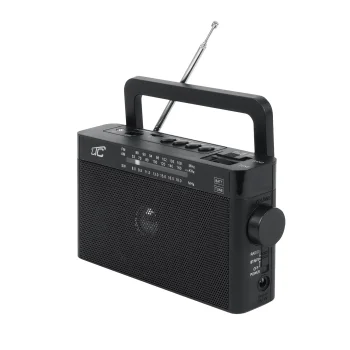 Nešiojamasis radijo imtuvas LTC SONA, Bluetooth, FM/AM/SW, USB, juodas
