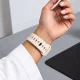 Tech-Protect Silicone Line dirželis Apple Watch 44 / 45 / 46 / 49 mm laikrodžiui, smėlio spalvos
