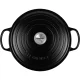 Ketaus puodas Le Creuset Signature apvalus 30 cm, 8.1 l, matinė juoda