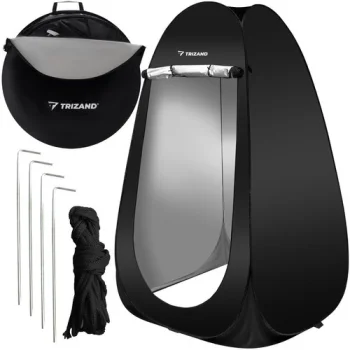 Trizand 00023492 Pop-up Tent - Shower, Changing Room, Toilet, Black
