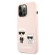 Karl Lagerfeld dėklas, skirtas iPhone 13 / 13 Pro, silikoninis, šviesiai rožinis