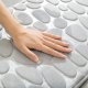 2 Piece Bathroom Mat Rug Set, Gray