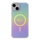 Guess dėklas iPhone 15 telefonui IML Iridescent MagSafe, violetinis