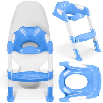 Ricokids Koala klozeto dangtis su laipteliu, mėlynas